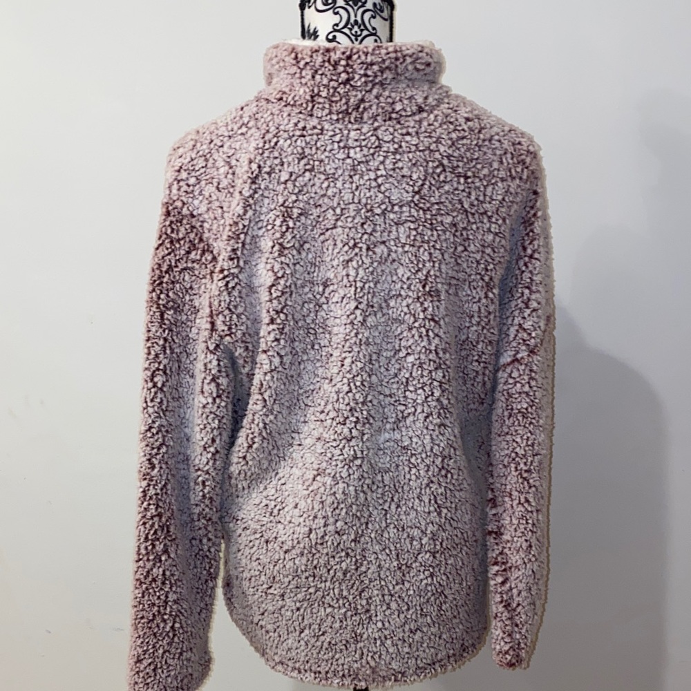 NWT!! Love Tree Sherpa 1/4 Zip Pullover Sweater - Soft Pink Size Large - Picture 7 of 13